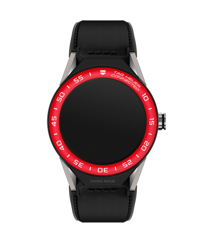 TAG Heuer Carrera Connected Modular 45 Titanium / Red Aluminum / Black Calf